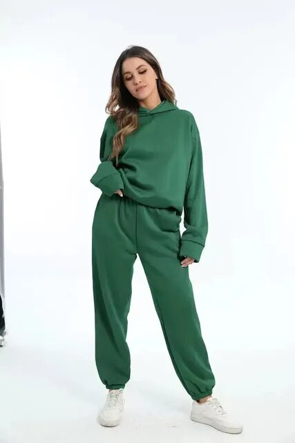 Dames Fleece Hoodie en Joggingbroek-set - Marivelle