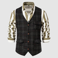 Vintage Heren Gilet met Ruitpatroon – Henri