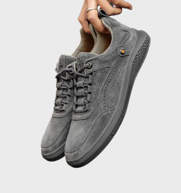 Luxe Leren Sneakers met Vetersluiting - Victor