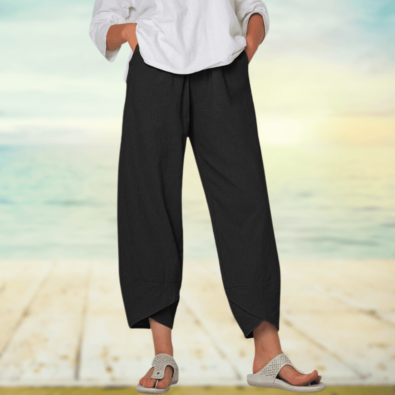 Lichte Katoenen Broek met Elastische Tailleband – Mila