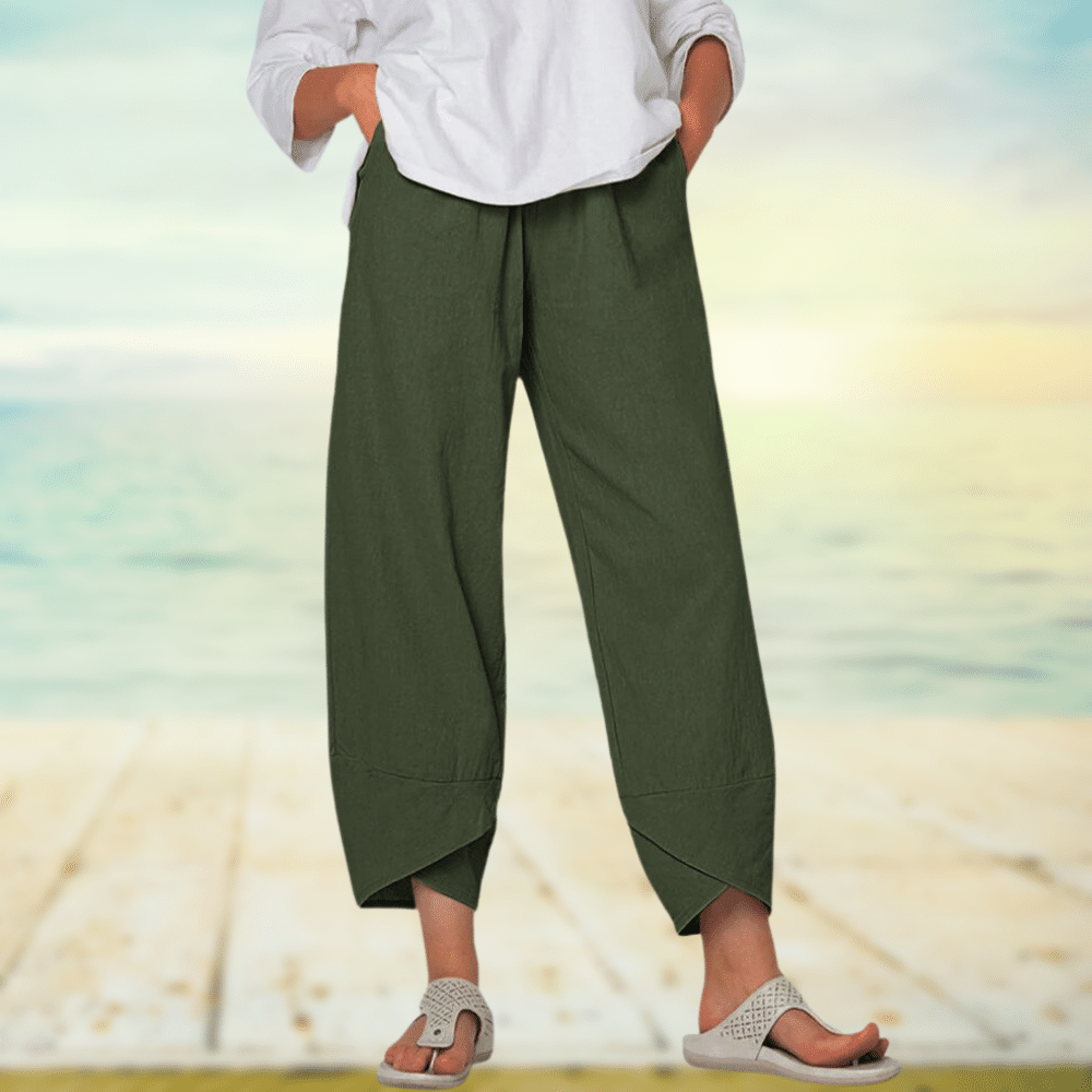 Lichte Katoenen Broek met Elastische Tailleband – Mila