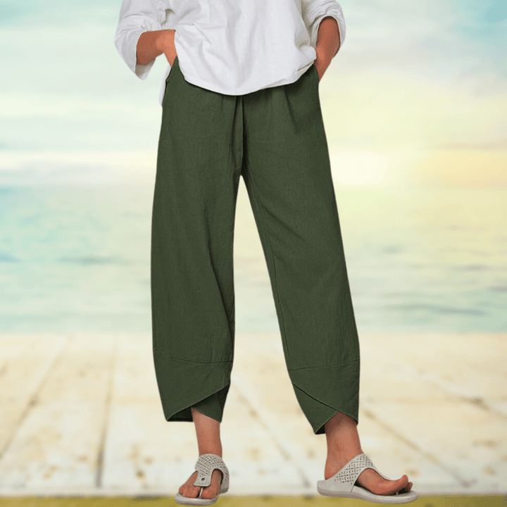 Lichte Katoenen Broek met Elastische Tailleband – Mila