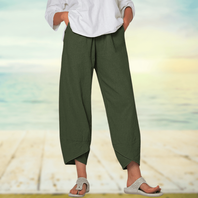 Lichte Katoenen Broek met Elastische Tailleband – Mila