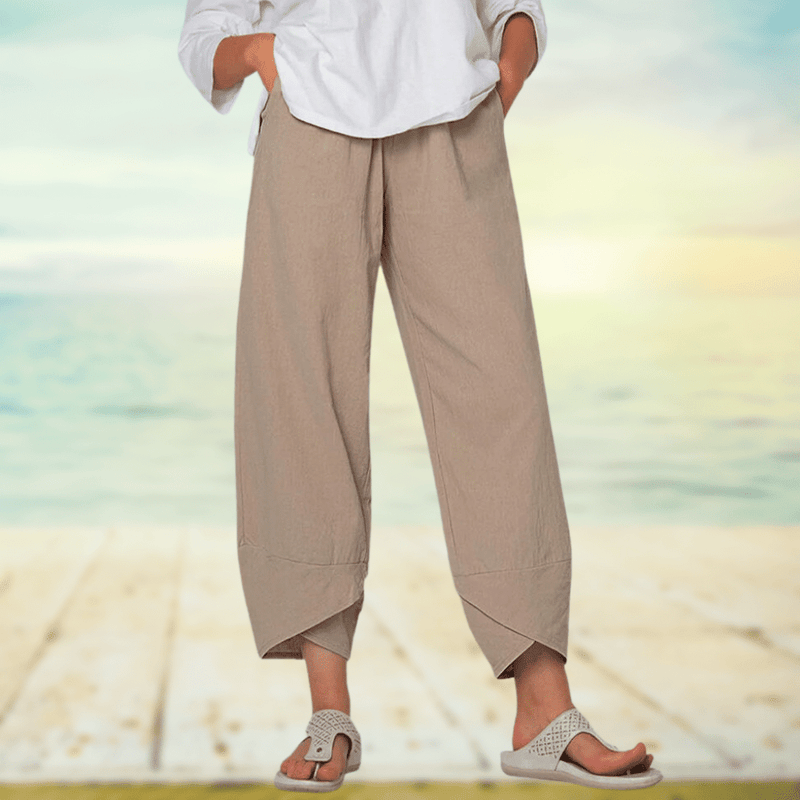 Lichte Katoenen Broek met Elastische Tailleband – Mila
