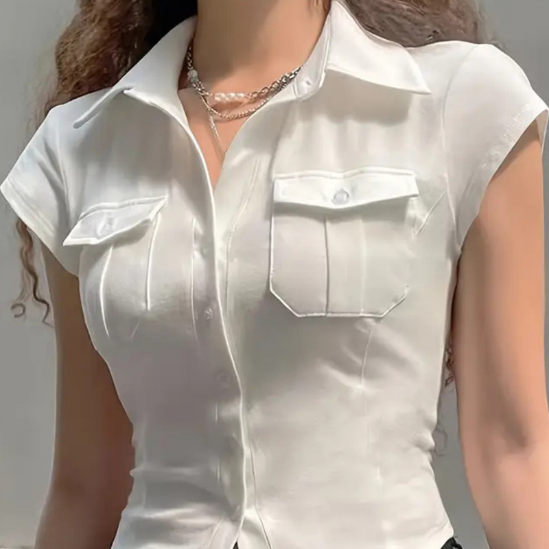 Veelzijdige Witte Dames Blouse - Nova