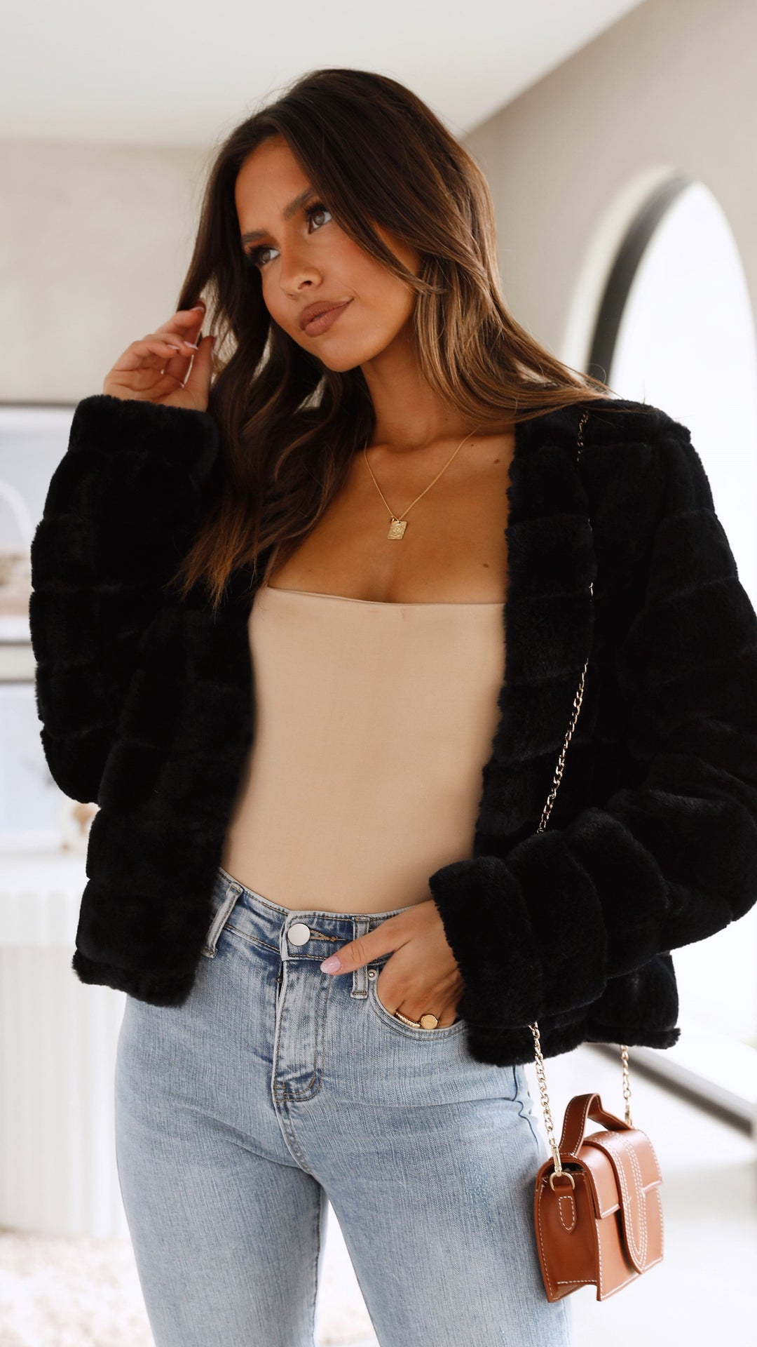 Luxe Dames Crop Jasje - Veloura