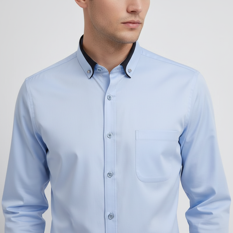 Langarmhemd Mit Kragen - Simon