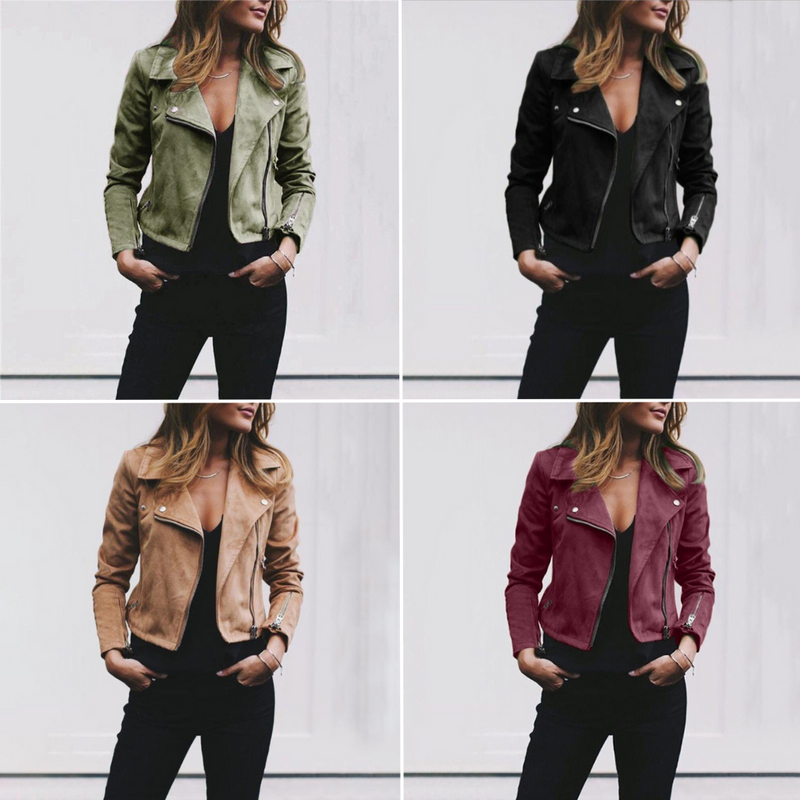 Dames Suède Bikerjack - Noelia