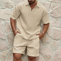 Trendy zomerset voor heren met luchtige wafelstructuur – Neil