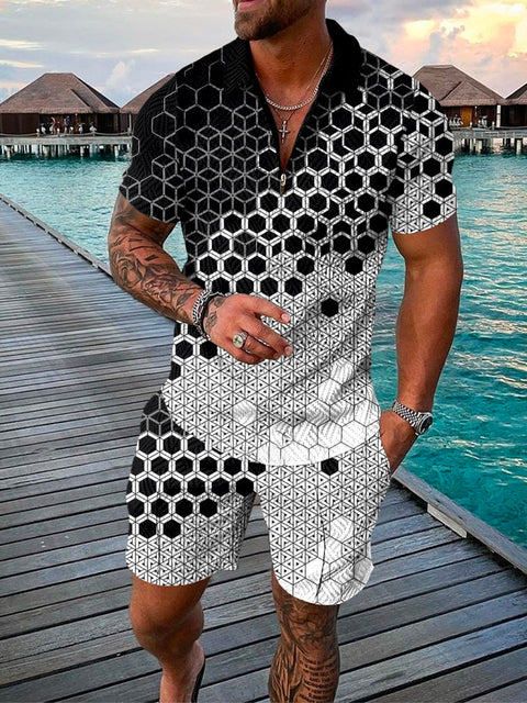 Tweedelige Heren Zomerset met Polo en Shorts – Damon