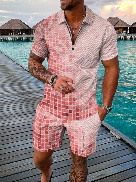 Tweedelige Heren Zomerset met Polo en Shorts – Damon