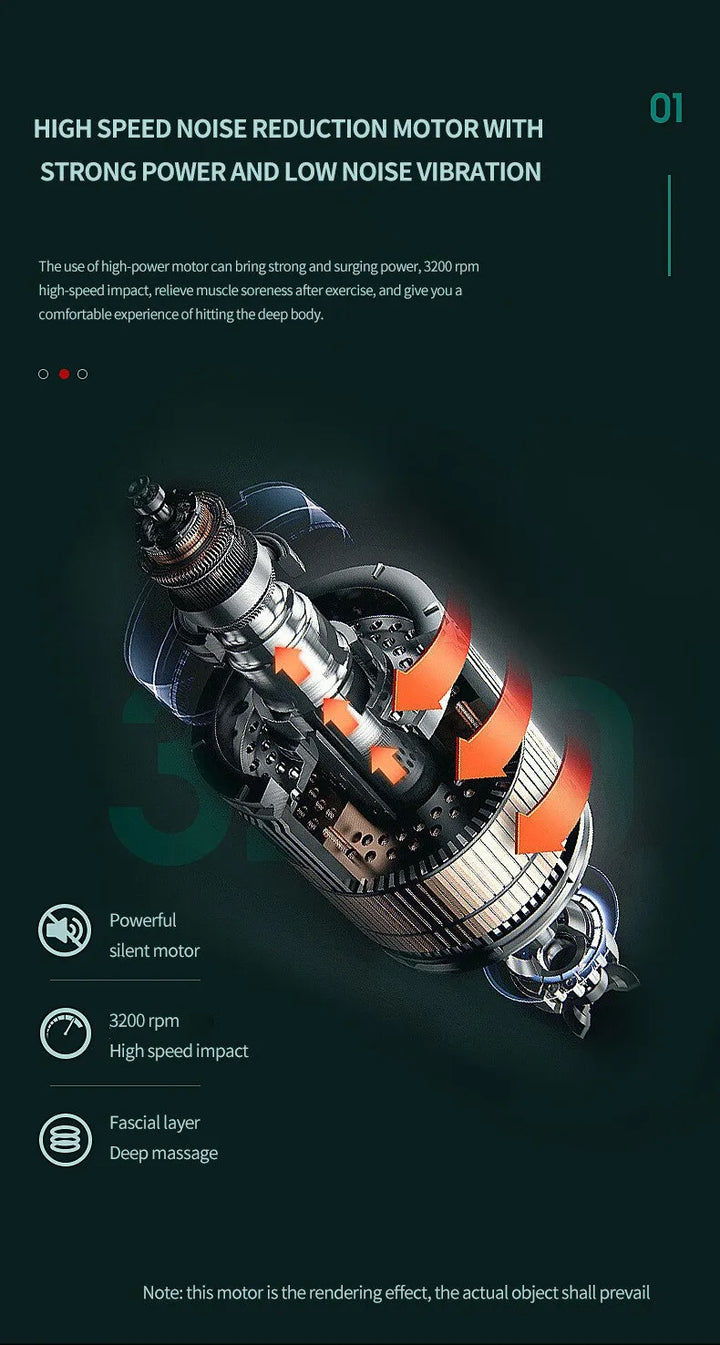 Vardi Dante™ Pistolet do masażu | Przenośne urządzenie do masażu wibracyjnego w formie pistoletu