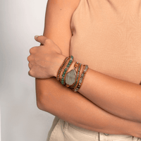 Detoxerende Fluoriet Wikkelarmband - Iris