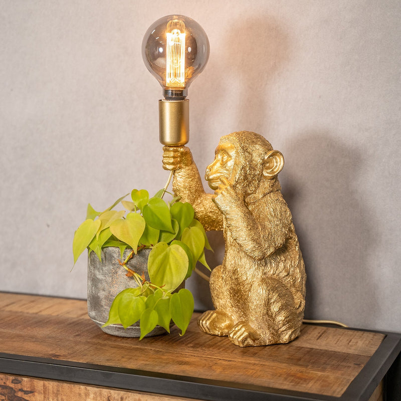 Luxe Gouden Aap Tafellamp - GoldenChimp
