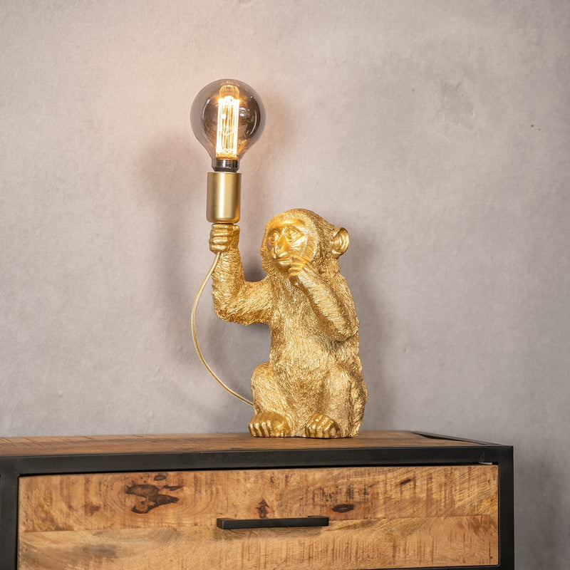 Luxe Gouden Aap Tafellamp - GoldenChimp