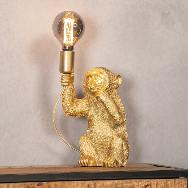 Luxe Gouden Aap Tafellamp - GoldenChimp