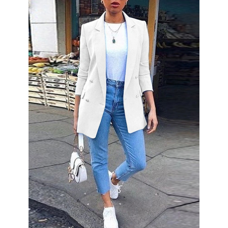 Stijlvolle Halflange Damesblazer - Ava
