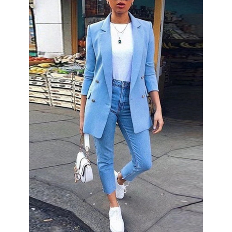 Stijlvolle Halflange Damesblazer - Ava