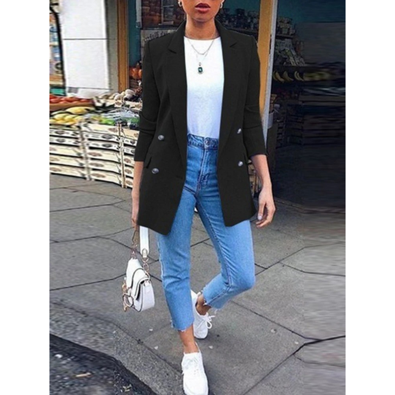 Stijlvolle Halflange Damesblazer - Ava
