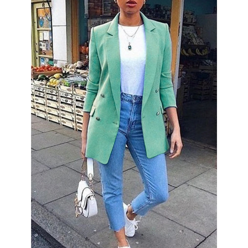 Stijlvolle Halflange Damesblazer - Ava