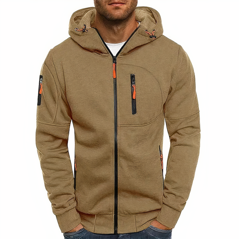Modieuze hoodie met ritssluiting - Markus