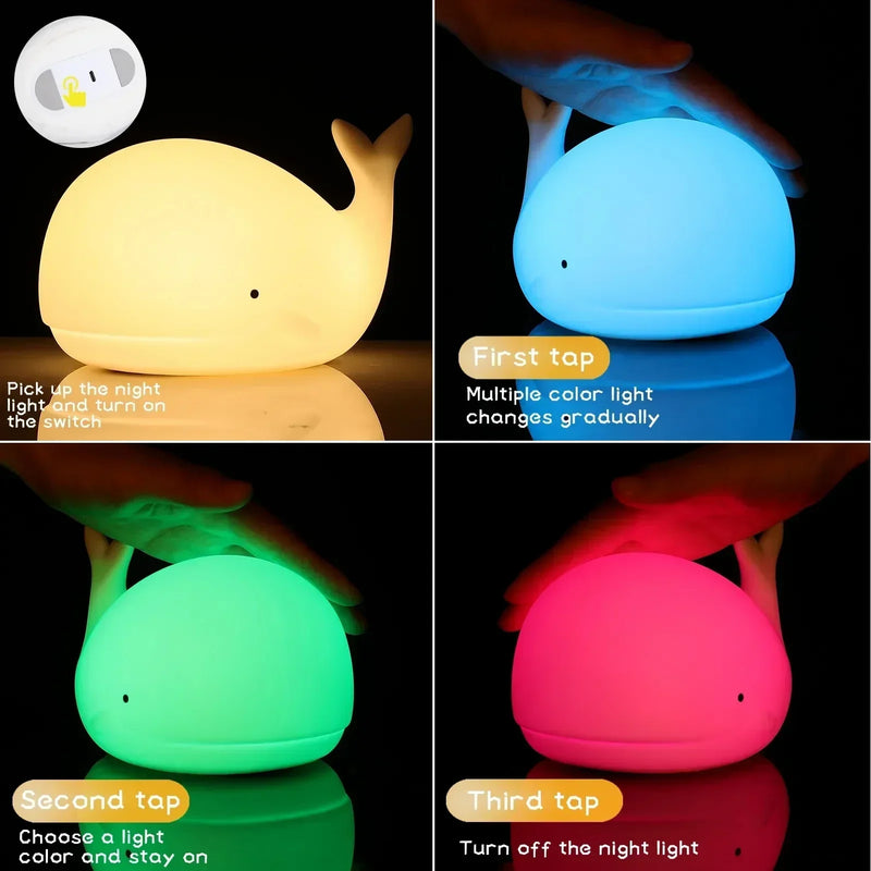 Magisch Verlichte Walvis Nachtlamp – Luma | Zacht Licht voor Kinderen