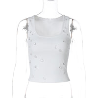 Trendy dames crop-top met versierd detail en figuuraccentuerende snit - Liora