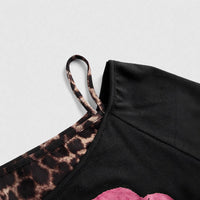 Trendy dames off-shoulder shirt met luipaardprint - Zaria