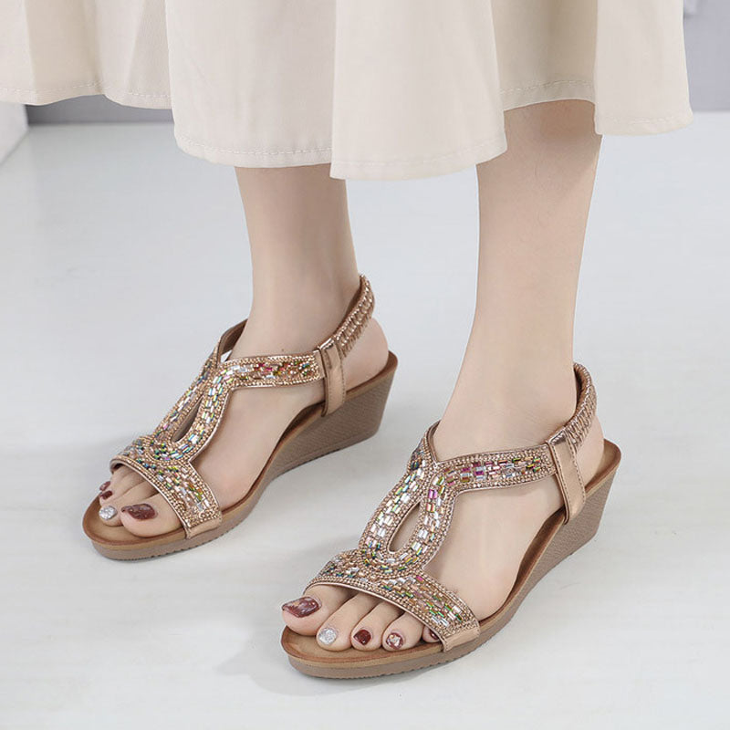 Luxe Dames Sandalen met Wedge Hak – Celeste