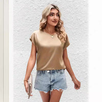 Stijlvol dames vleermuismouwshirt met ronde hals – Milena