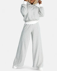 Tweekleurige Hoodie Set met Wijde Pijpen - Isabelle