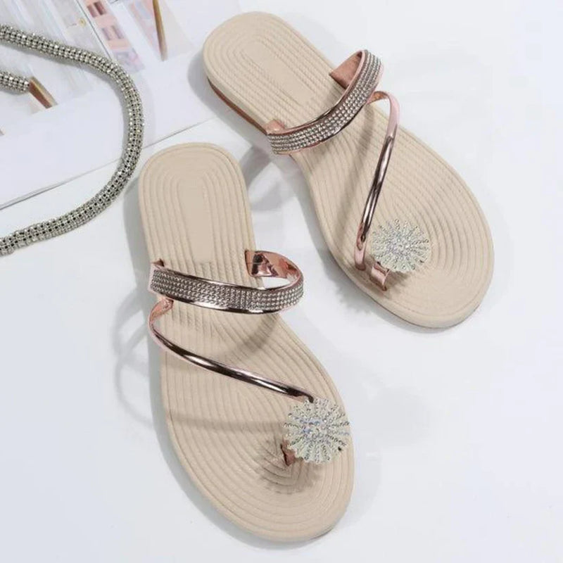 Trendy Dames Sandalen met Uniek Sneeuwvlokdetail – Arluna