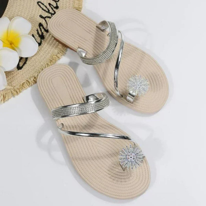 Trendy Dames Sandalen met Uniek Sneeuwvlokdetail – Arluna