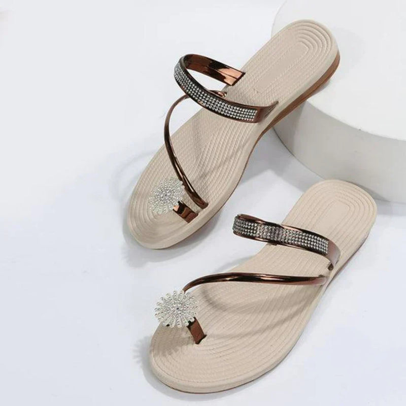 Trendy Dames Sandalen met Uniek Sneeuwvlokdetail – Arluna