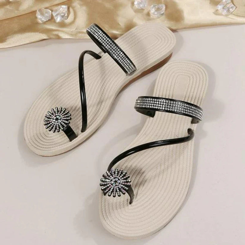 Trendy Dames Sandalen met Uniek Sneeuwvlokdetail – Arluna