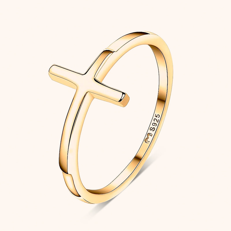 Trendy Ring met Kruisdetail - Amélie