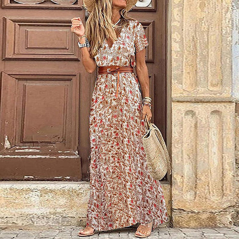Alvare - Stijlvolle Boho Jurk met Split