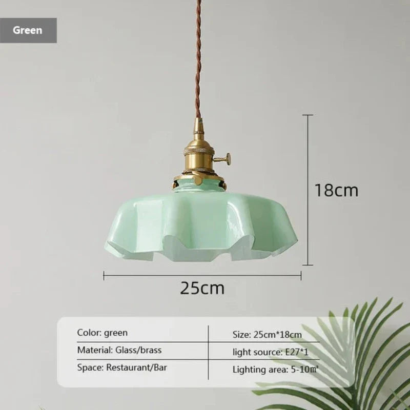 Franse mosiężna lampa wisząca - BrassChic