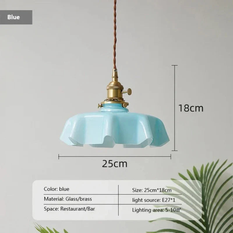 Franse mosiężna lampa wisząca - BrassChic