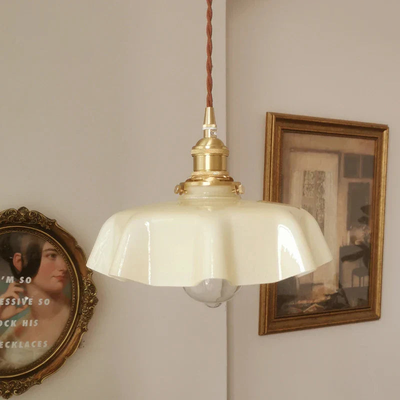 Franse mosiężna lampa wisząca - BrassChic
