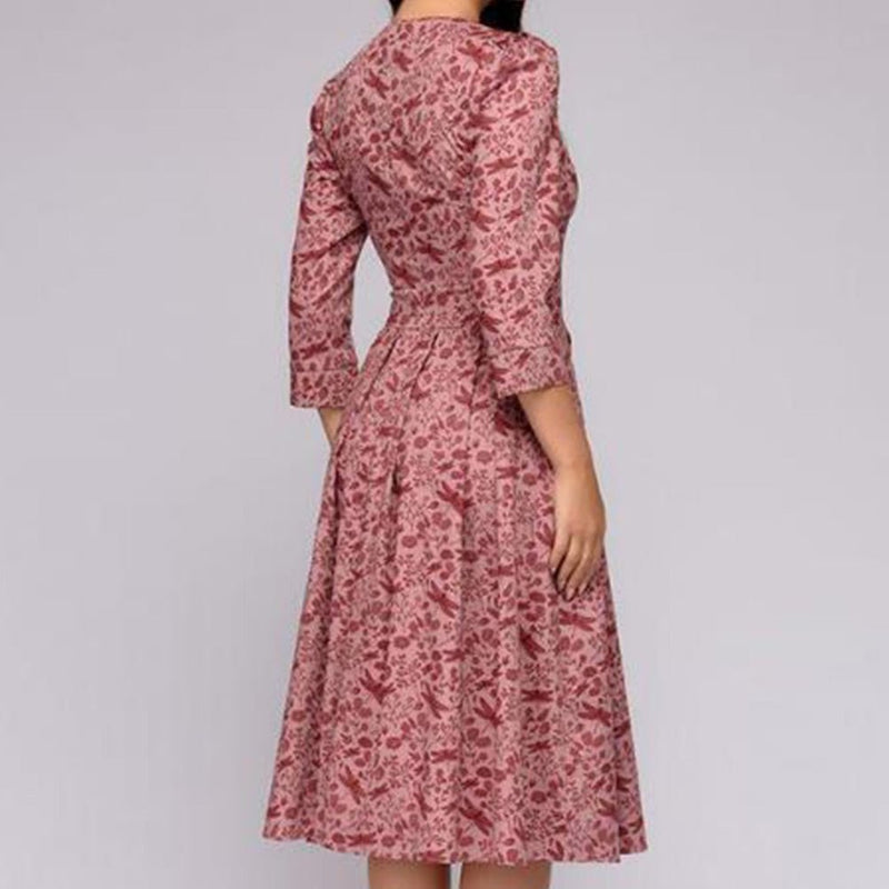 Retro Jurk met Bloemenprint – Florina