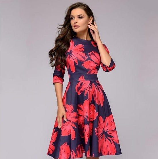 Retro Jurk met Bloemenprint – Florina