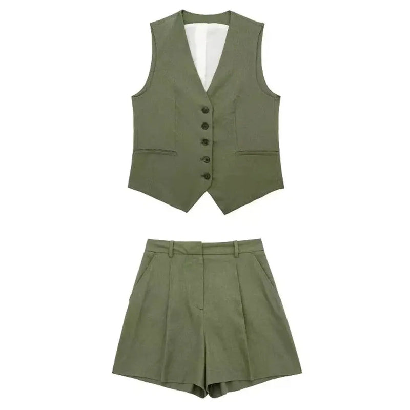 Tweedelige zomeroutfit met vintage-top – Amaya