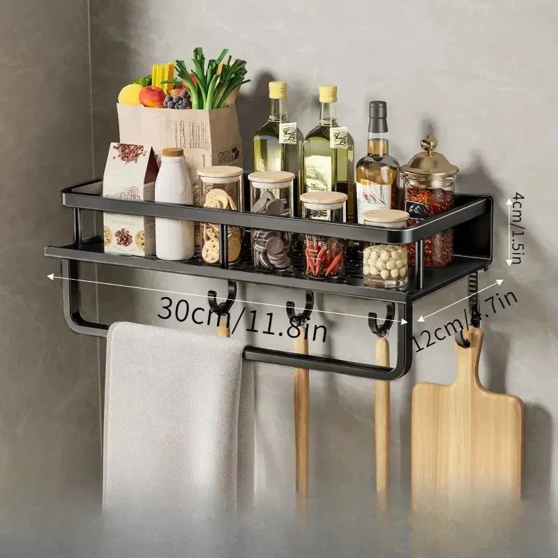 Modern Zwart Keukenrek - MetroRack