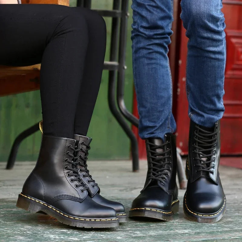 Leren Veterlaarzen met Gripzool – Victor
