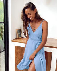 Licht zomerjurk met V-hals – Amira