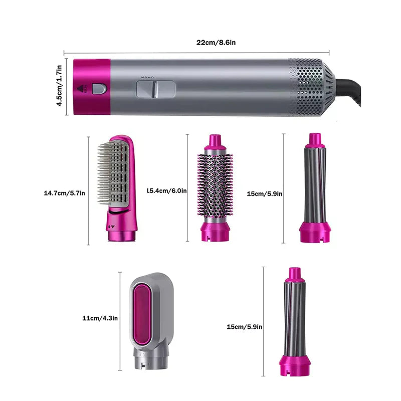 5-in-1 Warmelucht Föhnborstel – Aurevia