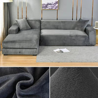 Stretch Fluwelen Bankhoes met Luxe Afwerking – Sofina