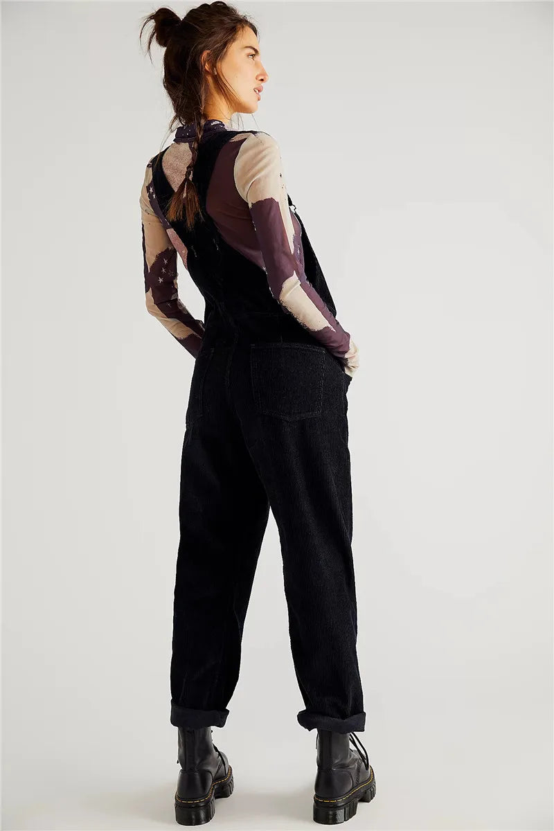 Corduroy Vintage Denim Tuinbroek - Harper