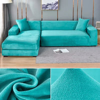 Stretch Fluwelen Bankhoes met Luxe Afwerking – Sofina